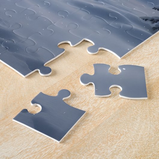 Christmas night with Santa's reindeer ジグソーパズル (側面)