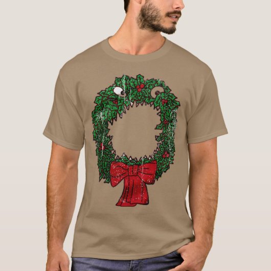 Christmas Nightmare Wreath Funny Tシャツ (正面)