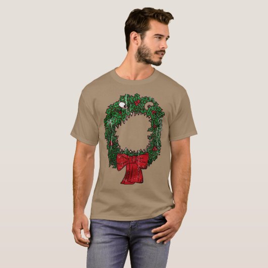 Christmas Nightmare Wreath Funny Tシャツ (正面フル)