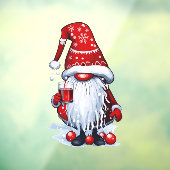Christmas Nisse Gnome Gonk Holding A Mulled Wine ウィンドウサイン (シート3)