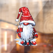 Christmas Nisse Gnome Gonk Holding A Mulled Wine ウィンドウサイン (シート2)