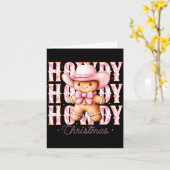 Christmas Nk Gingerbread Cowboy Cowgirl Howdy West カード (黄色い花)