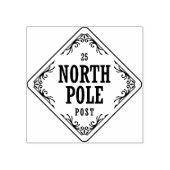 Christmas North Pole Post Festive ラバースタンプ (インプリント)