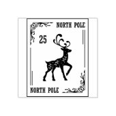 Christmas North Pole Reindeer Festive ラバースタンプ (インプリント)