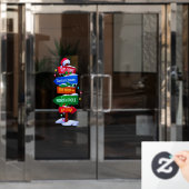 Christmas North Pole Sign Board Window Cling ウィンドウサイン (オフィスドア)