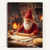 Christmas Norwegian Nisse Making Lefse, Notebook ノートブック (正面)