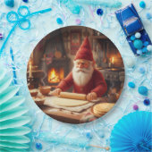 Christmas Norwegian Nisse Making Lefse, Plates ペーパープレート (パーティー)