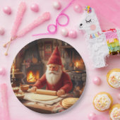 Christmas Norwegian Nisse Making Lefse, Plates ペーパープレート (パーティー)