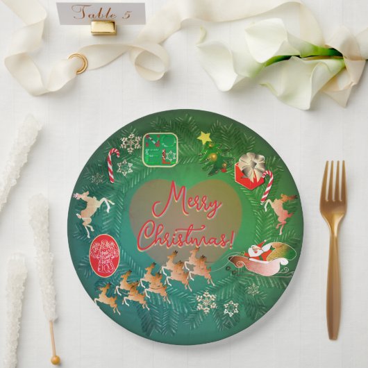 Christmas Nostalgia Paper Plate ペーパープレート (ウェディング)