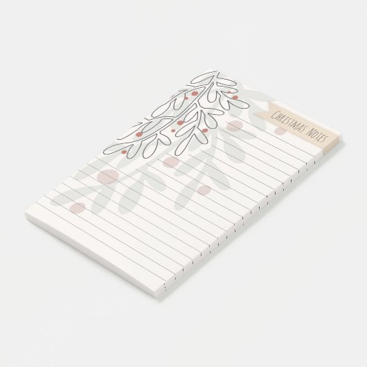 Christmas notes abstract mistletoe drawing ポストイット (アングル)