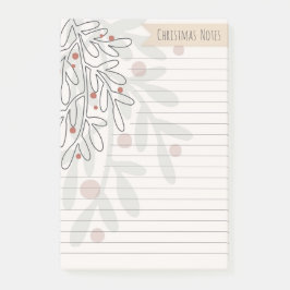 Christmas notes abstract mistletoe drawing ポストイット