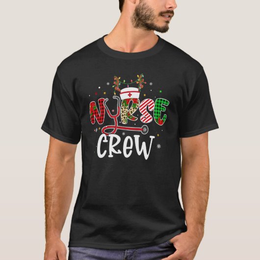 Christmas Nurse Crew  Reindeer Nursing Xmas Party  Tシャツ (正面)