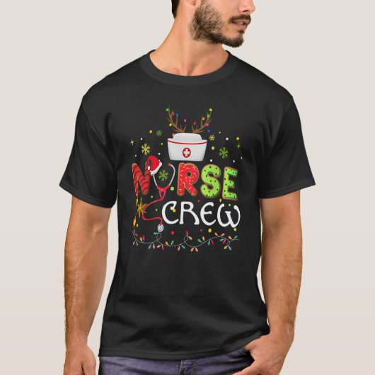 Christmas Nurse Crew   Reindeer Nursing Xmas Party Tシャツ (正面)