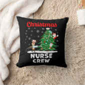 Christmas Nurse Crew with Santa and Reindeer クッション (ブランケット)