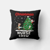 Christmas Nurse Crew with Santa and Reindeer クッション (裏面)