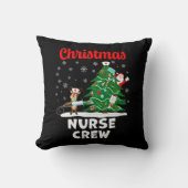 Christmas Nurse Crew with Santa and Reindeer クッション (正面)