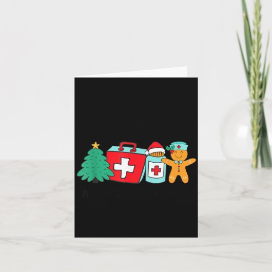 Christmas Nurse Have You Tried Icing It Gingerbrea カード (正面)