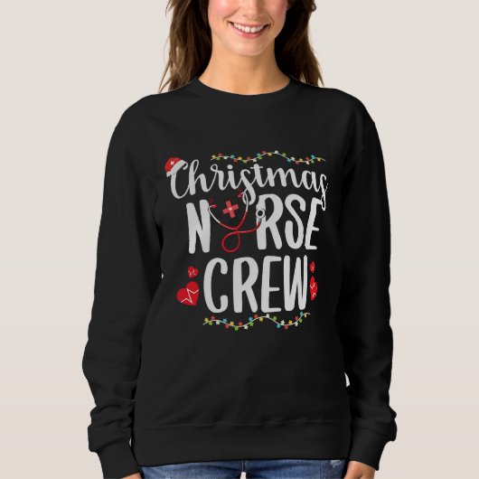 Christmas Nurse Nursing School RN Nurse Practition スウェットシャツ (正面)