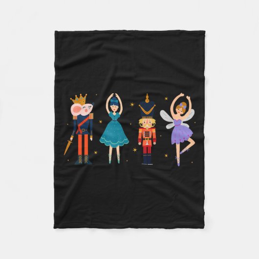 Christmas Nutcracker Ballet - Nutcracker フリースブランケット (正面)