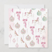 Christmas Nutcracker Ballet Pink watercoInvitation 招待状 (裏面)