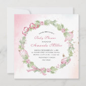 Christmas Nutcracker Ballet Pink watercoInvitation 招待状 (正面)