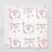 Christmas Nutcracker Ballet Pink watercoInvitation 招待状 (裏面)