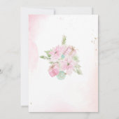 Christmas Nutcracker Ballet Pink watercolor baby s 招待状 (裏面)