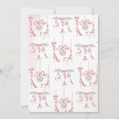 Christmas Nutcracker Ballet Pink watercolor baby s 招待状 (裏面)