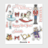 Christmas Nutcracker Ballet Sticker Sheet シール (シート)