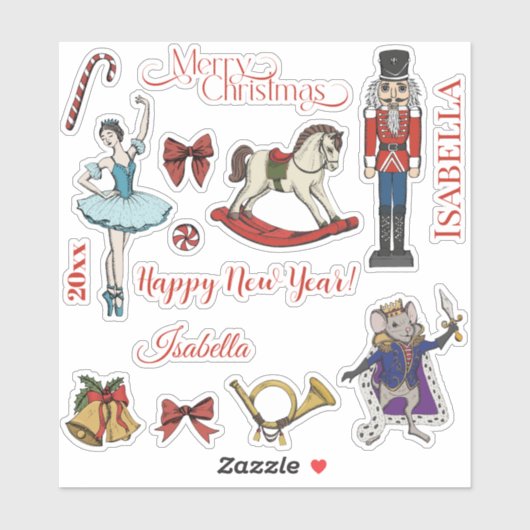 Christmas Nutcracker Ballet Sticker Sheet シール (シート)