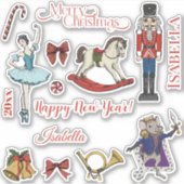 Christmas Nutcracker Ballet Sticker Sheet シール (正面)
