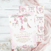 Christmas Nutcracker One DerLand pink ballet baby 招待状