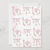 Christmas Nutcracker One DerLand pink ballet baby  招待状 (裏面)