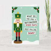 Christmas Nutcracker Pants Joke カード (正面)