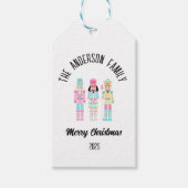 Christmas Nutcracker Pastel Personalized Name ギフトタグ (正面)