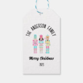 Christmas Nutcracker Pastel Personalized Name ギフトタグ (裏面)