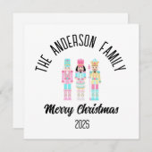 Christmas Nutcracker Pastel Personalized Name シーズンカード (正面/裏面)