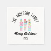 Christmas Nutcracker Pastel Personalized Name スタンダードカクテルナプキン (正面)