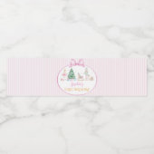 Christmas Nutcracker Pink Bow Birthday Party ペットボトルラベル (シングルラベル)