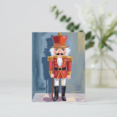 Christmas Nutcracker | Red Soldier Watercolor シーズンポストカード (スタンド正面)