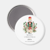 Christmas Nutcracker Script Greenery Holiday マグネット (正面/裏面)