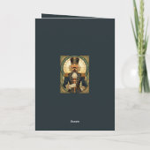 Christmas Nutcracker Soldier Art Nouveau Vintage S カード (裏面)