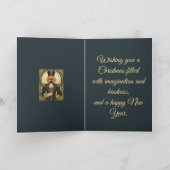 Christmas Nutcracker Soldier Art Nouveau Vintage S カード (内部)