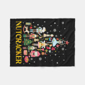 Christmas Nutcracker Squad Ballet Dance Women Kid  フリースブランケット (正面(横))