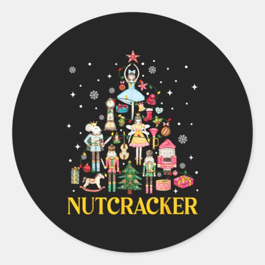 Christmas Nutcracker Squad Ballet Dance Women Kid ラウンドシール (正面)