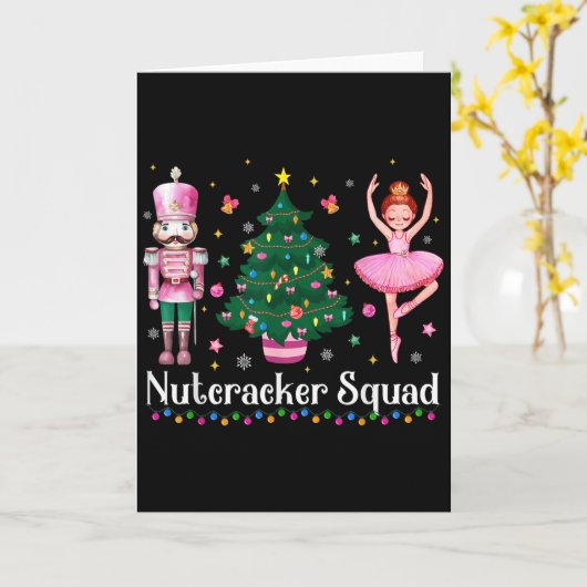 Christmas Nutcracker Squad Ballet Dance Women Kids カード (黄色い花)