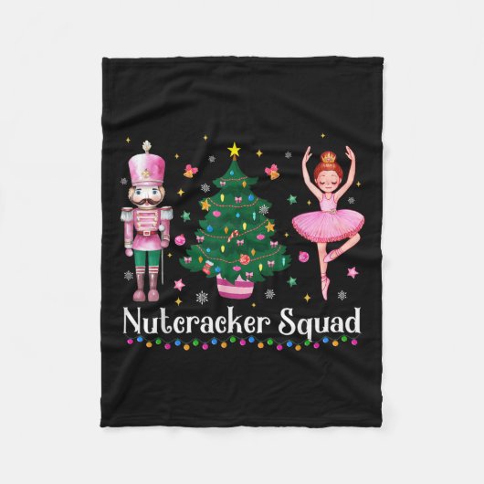 Christmas Nutcracker Squad Ballet Dance Women Kids フリースブランケット (正面)