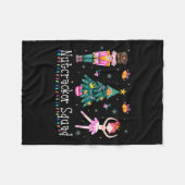 Christmas Nutcracker Squad Ballet Dance Women Kids フリースブランケット (正面(横))