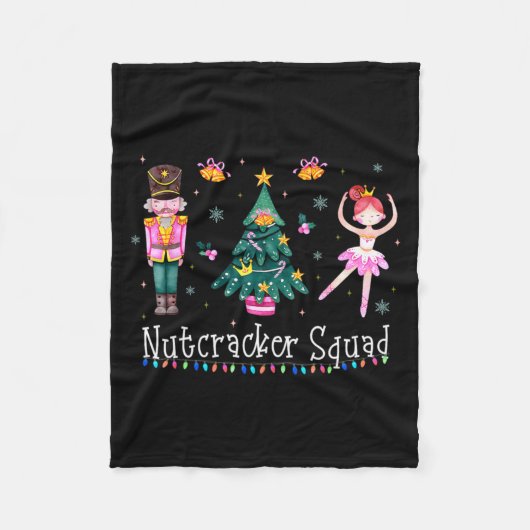 Christmas Nutcracker Squad Ballet Dance Women Kids フリースブランケット (正面)