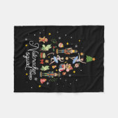 Christmas Nutcracker Squad Ballet Dance Women Kids フリースブランケット (正面(横))